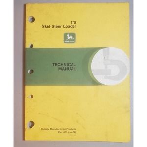 John Deere TM-1075 Technical Manual for 170 Skid-Steer Loader Original